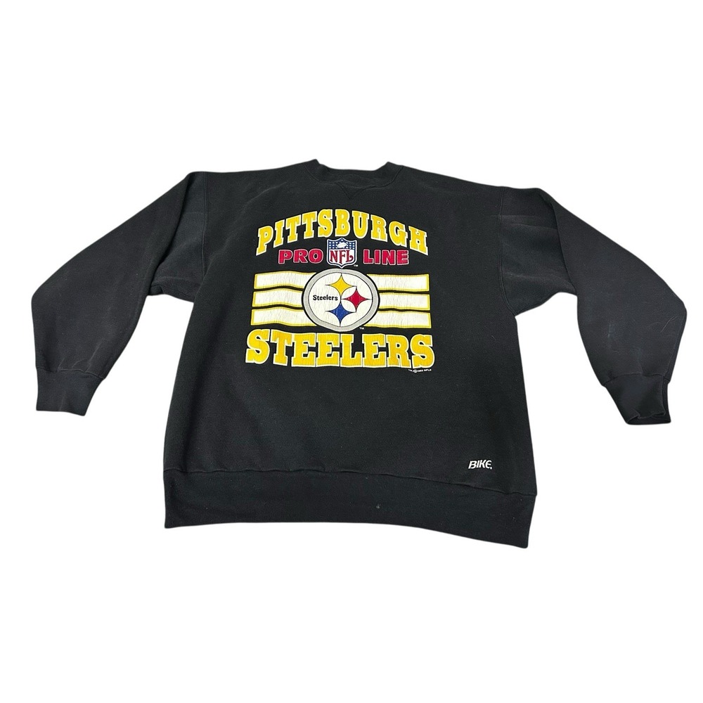 Vintage 1993‎ NFL Pittsburgh Steelers Sweatshirt Black no tag Sz M/L?
